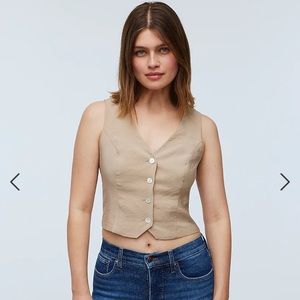 Madewell Katrina Crop Vest Top in Softdrape